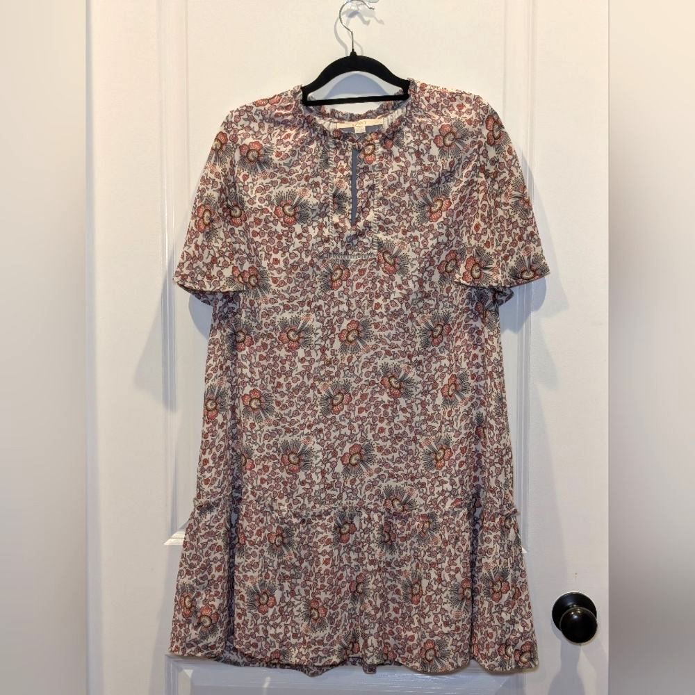 2 for $20 Loft Floral Dress Small Petite SP Pink Romantic Coquette Soft Girl - Picture 2 of 11
